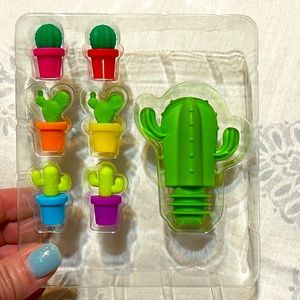 🌵 NEW CACTUS Silicone Drink Glass Charms & Bottle Topper